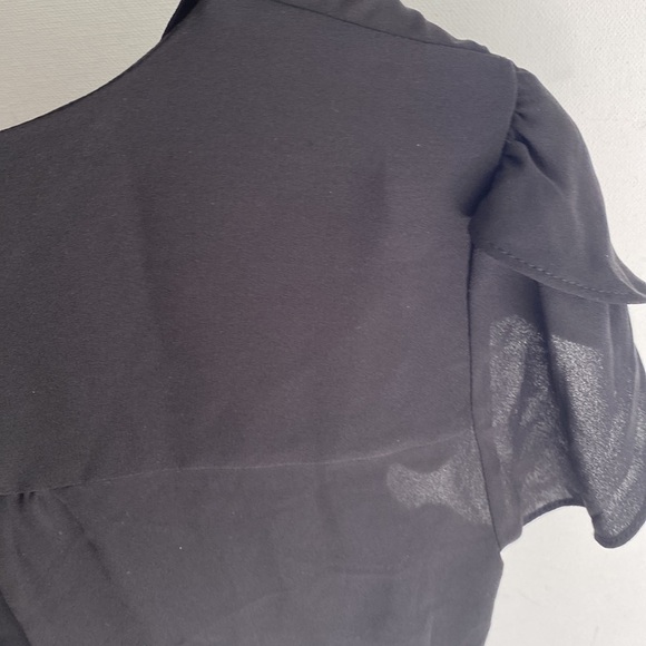 Philosophy black cap ruffled sleeves Blouse, Size S - Picture 5 of 7